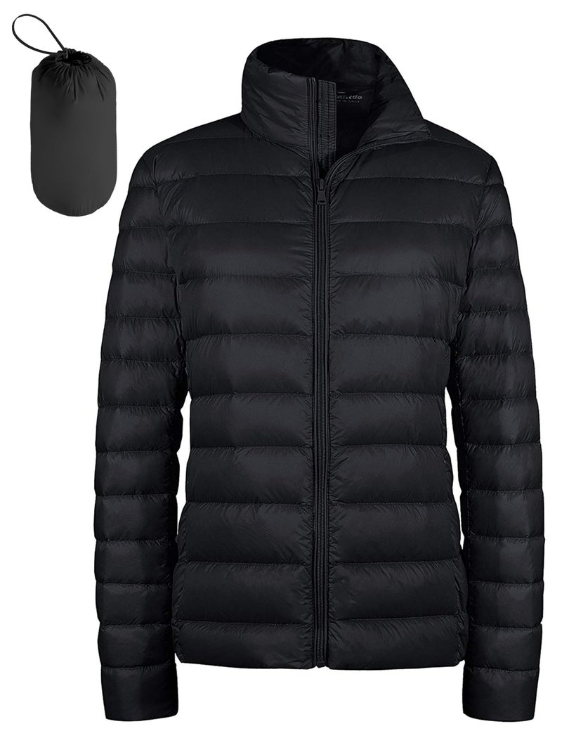wantdo Womens Packable Down Jacket Lightweight puffy coats (Black, X-Small) - Image 1